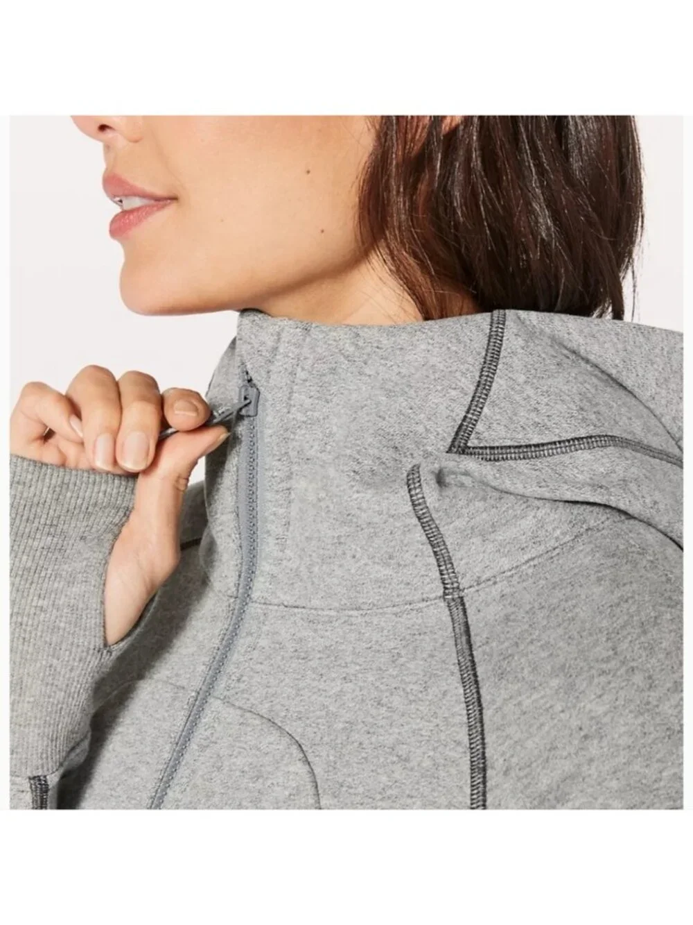 Lululemon Scuba HoodieClassic Cotton Fleece heathered Speckled Medium Grey
